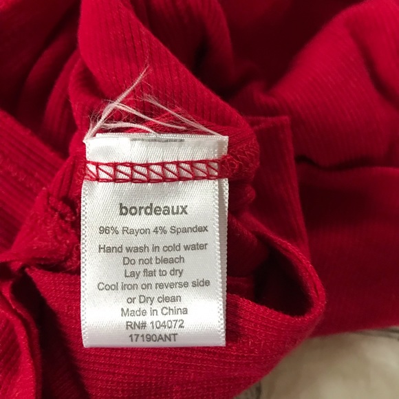 ANTHROPOLOGIE Samara Red Cowl Neck Tunic. NWT - Picture 7 of 7